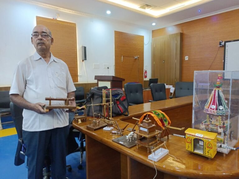 **Woodworking Skills Session**   Mishrashaala founder trains students at Cuttack's Government ITI.